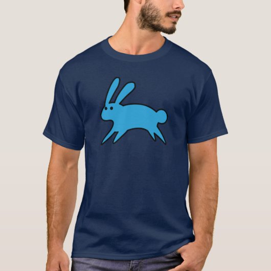 Het runnen van Little Blue Bunny T-Shirt (Voorkant)