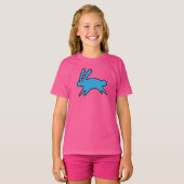 Het runnen van Little Blue Bunny T-Shirt (Voorkant volledig)