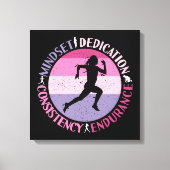 Het runnen van Mindset - het Citaat van de Duurzaa Canvas Afdruk (Voorkant)