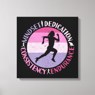 Het runnen van Mindset - het Citaat van de Duurzaa Canvas Afdruk