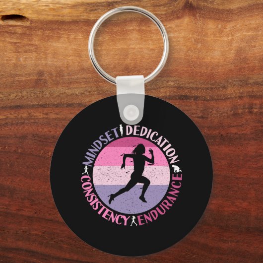 Het runnen van Mindset - het Citaat van de Duurzaa Sleutelhanger (Voorkant)