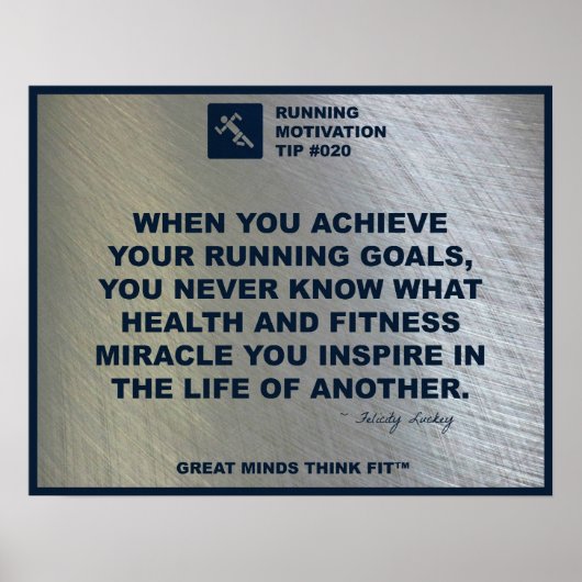 Het runnen van Motivation Tip #020 Poster (Voorkant)
