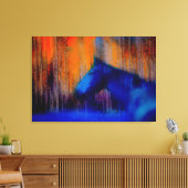 Het runnen van paarden en de moderne kunst van het canvas afdruk (Insitu (Woonkamer))