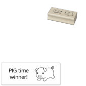 Het runnen van Piglet PIG (Groot) Tijdopnemer Rubberstempel (Gestempeld)