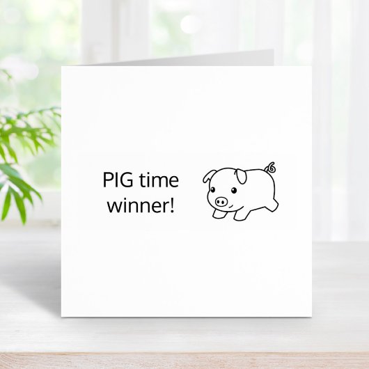 Het runnen van Piglet PIG (Groot) Tijdopnemer Rubberstempel