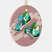 Het runnen van Schoenen Keramisch Ornament (Rechts)