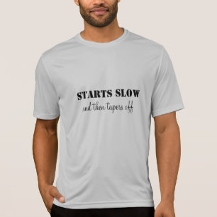 Het runnen van TShirt begint langzaam en tapers we