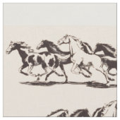 het runnen van wilde paarden druk stof (Close Up)