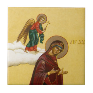 Het Russische icoon van Virgin Mary Tegeltje