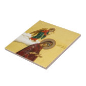 Het Russische icoon van Virgin Mary Tegeltje (Zijkant)