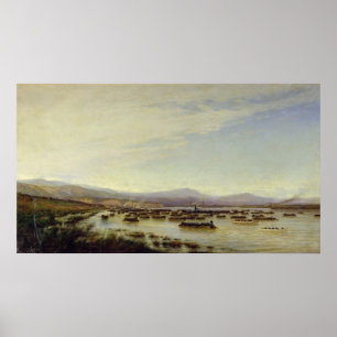 Het Russische leger dat de Donau oversteekt Poster