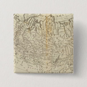 Het Russische Rijk, in Europa en Azië Vierkante Button 5,1 Cm