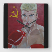 Het Russische Schilderij van Alfred Fox Vierkante Klok (Voorkant)