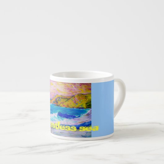 het rusteloze zee espresso kop (Voorkant rechts)