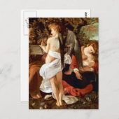 Het rusten op de Vlucht in Egypte door Caravaggio Briefkaart (Voorkant / Achterkant)