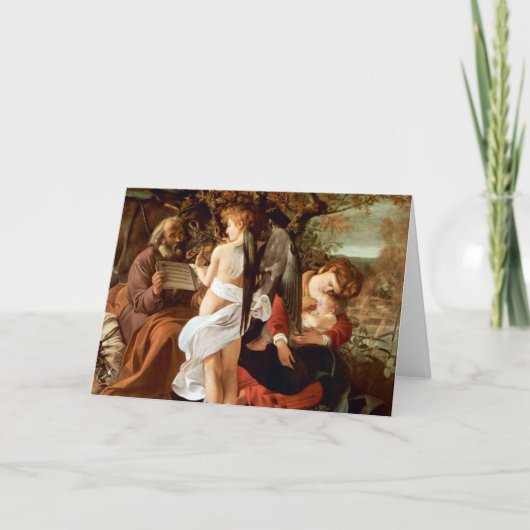 Het rusten op de Vlucht in Egypte door Caravaggio Kaart (Voorkant)