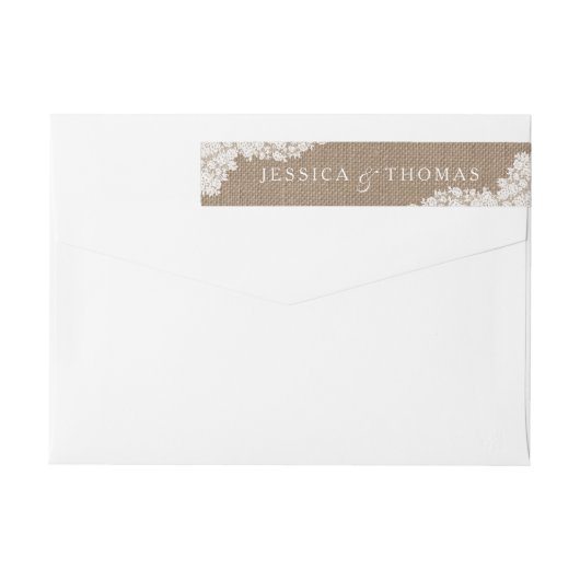 Het Rustic Burlap en het  witte Collectie (Achterkant)