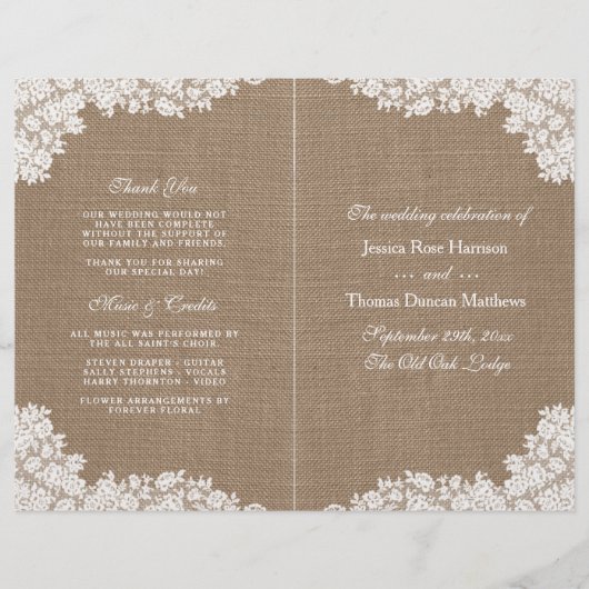 Het Rustic Burlap en het  witte Collectie (Voorkant)