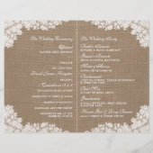 Het Rustic Burlap en het  witte Collectie (Achterkant)