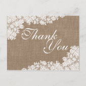 Het Rustic Burlap en het witte Collectie Briefkaart (Voorkant)