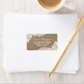 Het Rustic Burlap en het witte Collectie Etiket (Insitu)