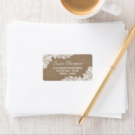 Het Rustic Burlap en het  witte Collectie Etiket