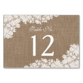 Het Rustic Burlap en het  witte Collectie Kaart (Achterkant)