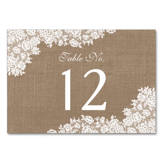 Het Rustic Burlap en het  witte Collectie Kaart (Achterkant)