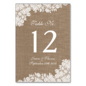 Het Rustic Burlap en het  witte Collectie Kaart (Voorkant)