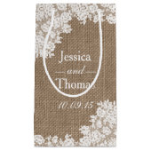 Het Rustic Burlap en het witte Collectie Klein Cadeauzakje (Voorkant)