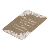 Het Rustic Burlap en het  witte Collectie Magneet (Linkerzijde)