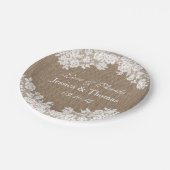 Het Rustic Burlap en het  witte Collectie Papieren Bordje (Gekanteld)