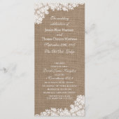 Het Rustic Burlap en het  witte Collectie Programmakaart (Voorkant)