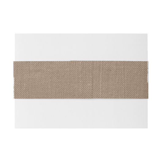 Het Rustic Burlap en het  witte Collectie Uitnodigingen Wikkel (Achterkant Voorbeeld)