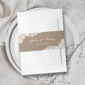 Het Rustic Burlap en het  witte Collectie Uitnodigingen Wikkel