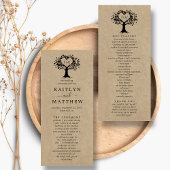 Het Rustic Heart Tree Wedding Collectie - Programm Reclamekaart