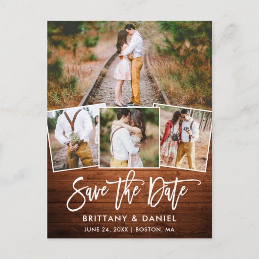 Het Rustic Hood van het Manuscript van de borstel  Briefkaart (Voorkant)