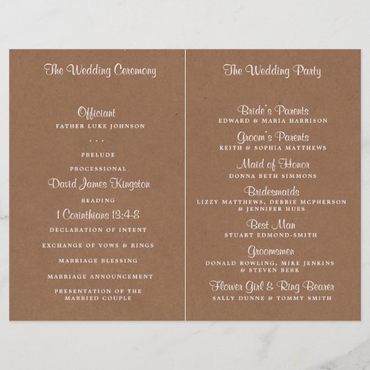 Het Rustic Kraft String Lights Wedding Collectie (Achterkant)