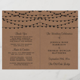 Het Rustic Kraft String Lights Wedding Collectie