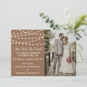 Het Rustic Kraft String Lights Wedding Collectie Aankondiging (Staand voorkant)