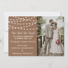 Het Rustic Kraft String Lights Wedding Collectie Aankondiging