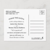 Het Rustic Kraft String Lights Wedding Collectie Aankondigingskaart (Achterkant)