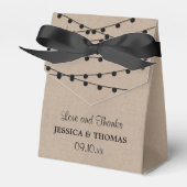 Het Rustic Kraft String Lights Wedding Collectie Bedankdoosjes (Voorkant Zijde)