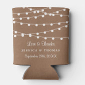 Het Rustic Kraft String Lights Wedding Collectie Blikjeskoeler (Achterkant)