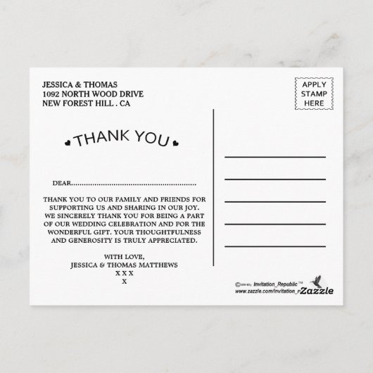 Het Rustic Kraft String Lights Wedding Collectie Briefkaart (Achterkant)