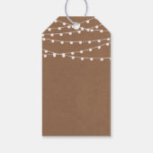 Het Rustic Kraft String Lights Wedding Collectie Cadeaulabel (Achterkant)