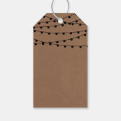 Het Rustic Kraft String Lights Wedding Collectie Cadeaulabel (Achterkant)