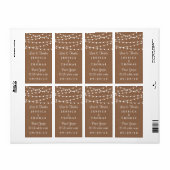 Het Rustic Kraft String Lights Wedding Collectie Etiket (Full Sheet)
