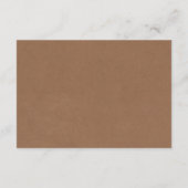 Het Rustic Kraft String Lights Wedding Collectie Informatiekaartje (Achterkant)