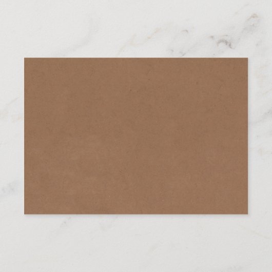 Het Rustic Kraft String Lights Wedding Collectie Informatiekaartje (Achterkant)